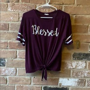 Blessed maroon burgundy shirt